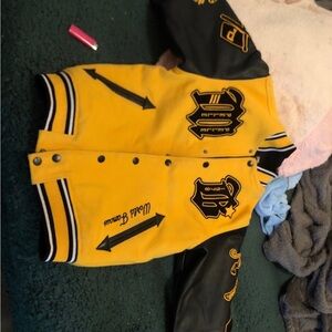 Pelle Pelle Yellow and Black Bomber Jacket